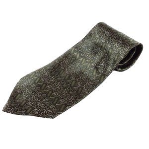 David Taylor Men's Necktie Green Gold Polyester
